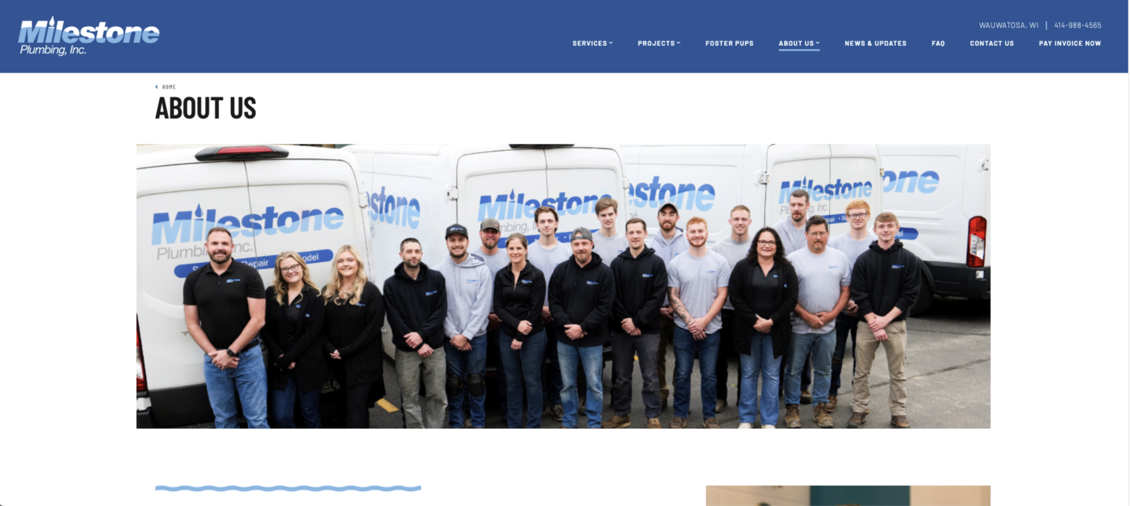 Milestone Plumbing | Website - Third Eye Local