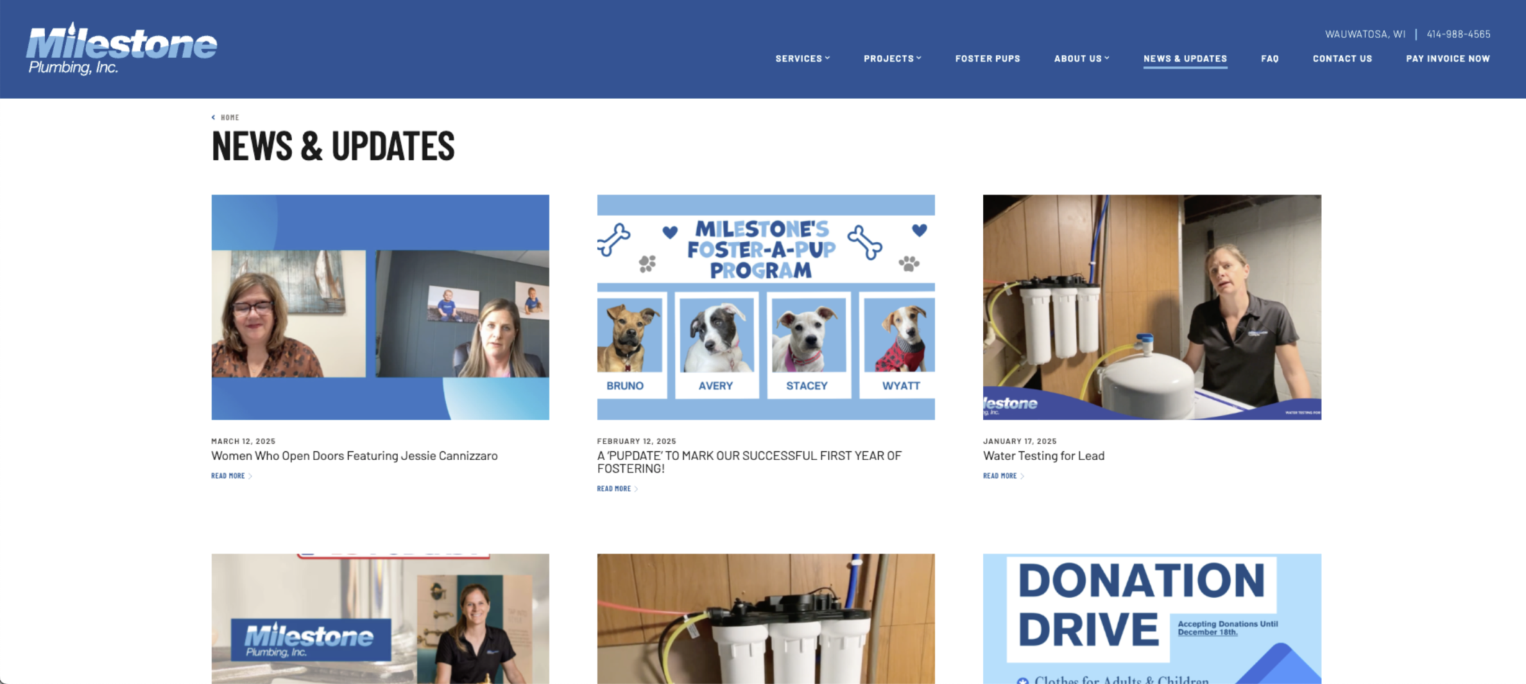 Milestone Plumbing | Website - Third Eye Local